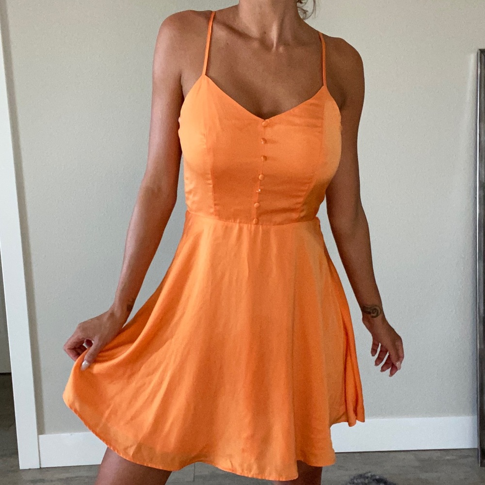 Lulus orange sun dress